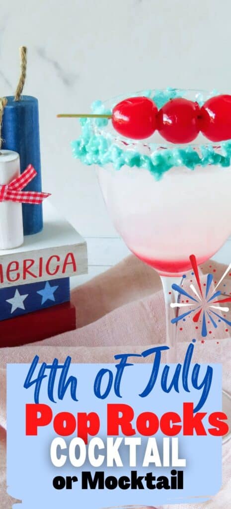 Red White and Blue Pop Rocks Cocktail