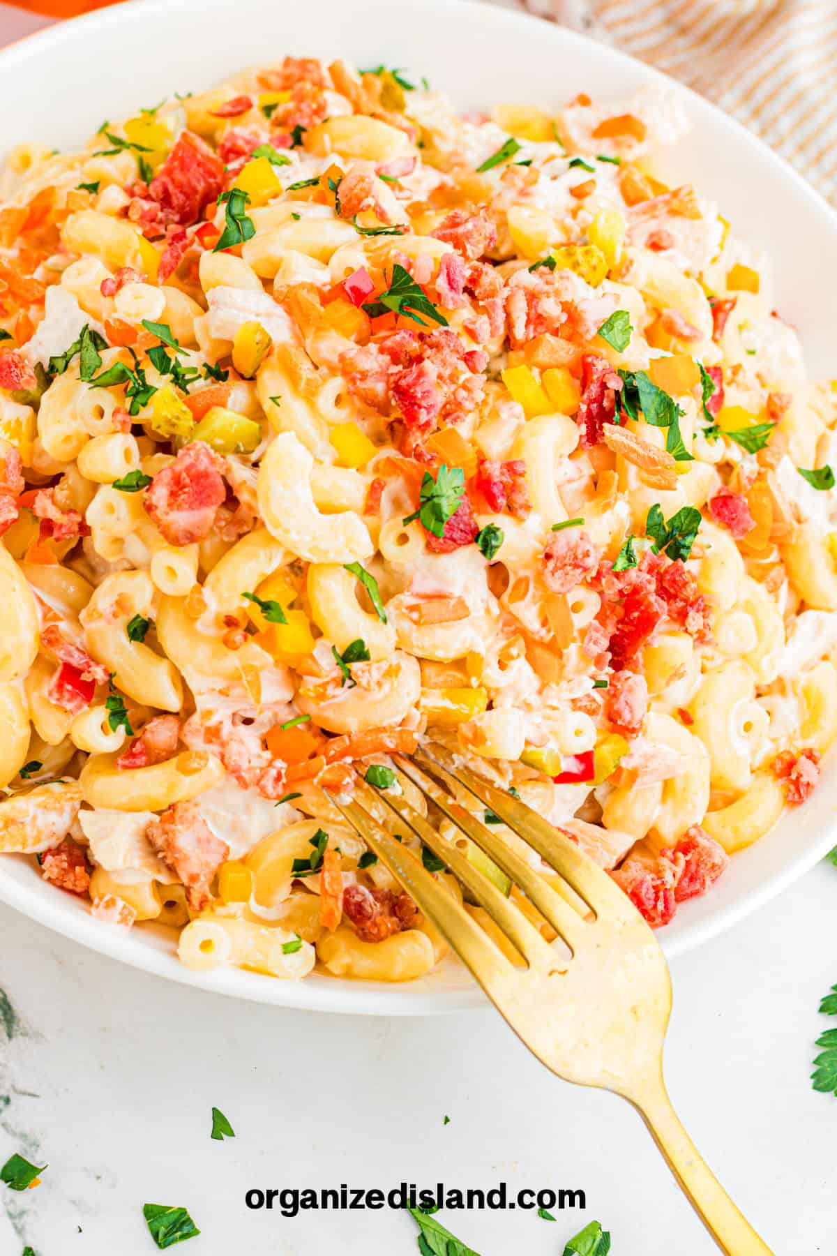 Easy Chicken Macaroni Pasta Salad