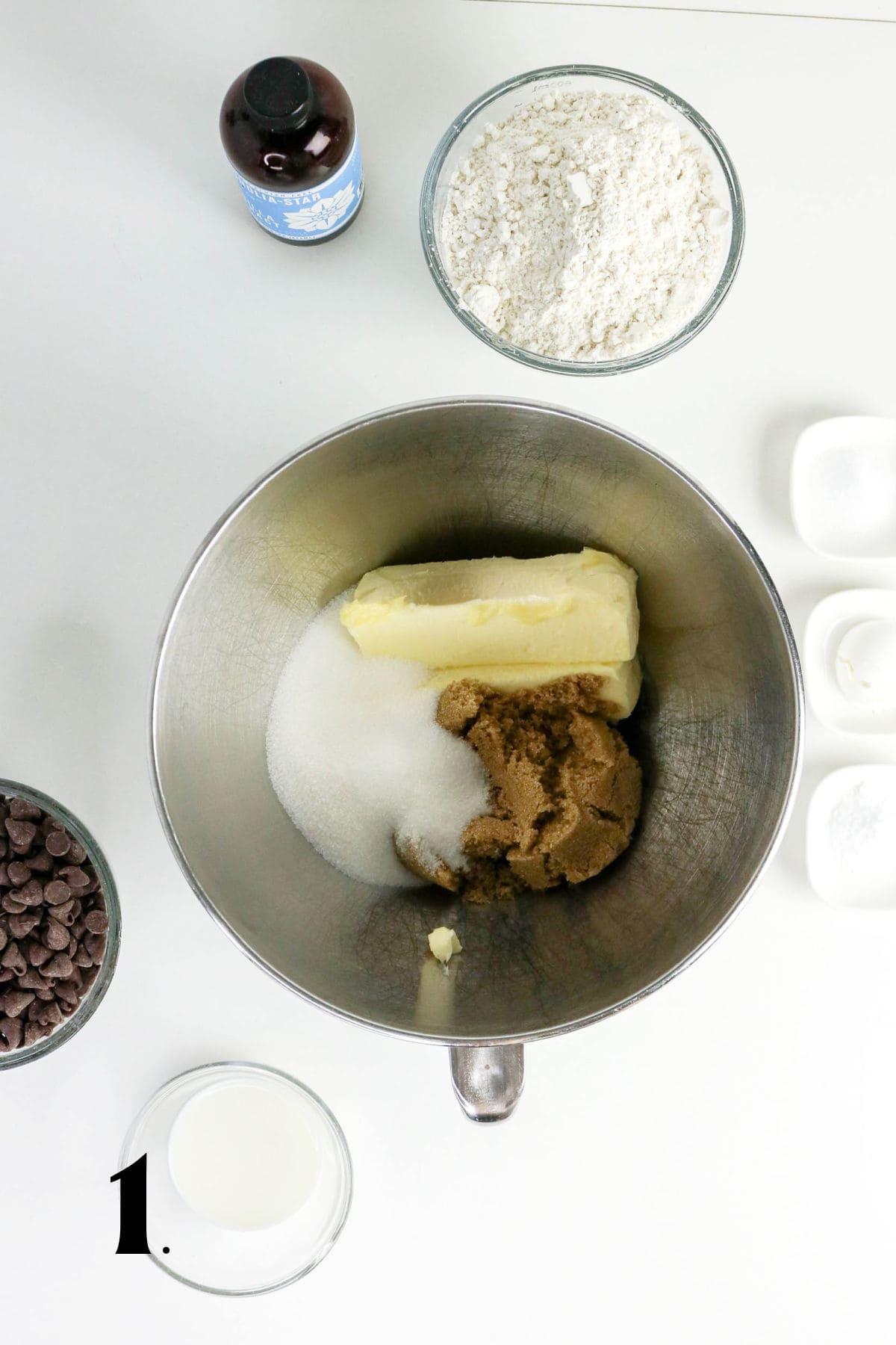 How to Make Eggless Chocolate Chip Cookies Step 1