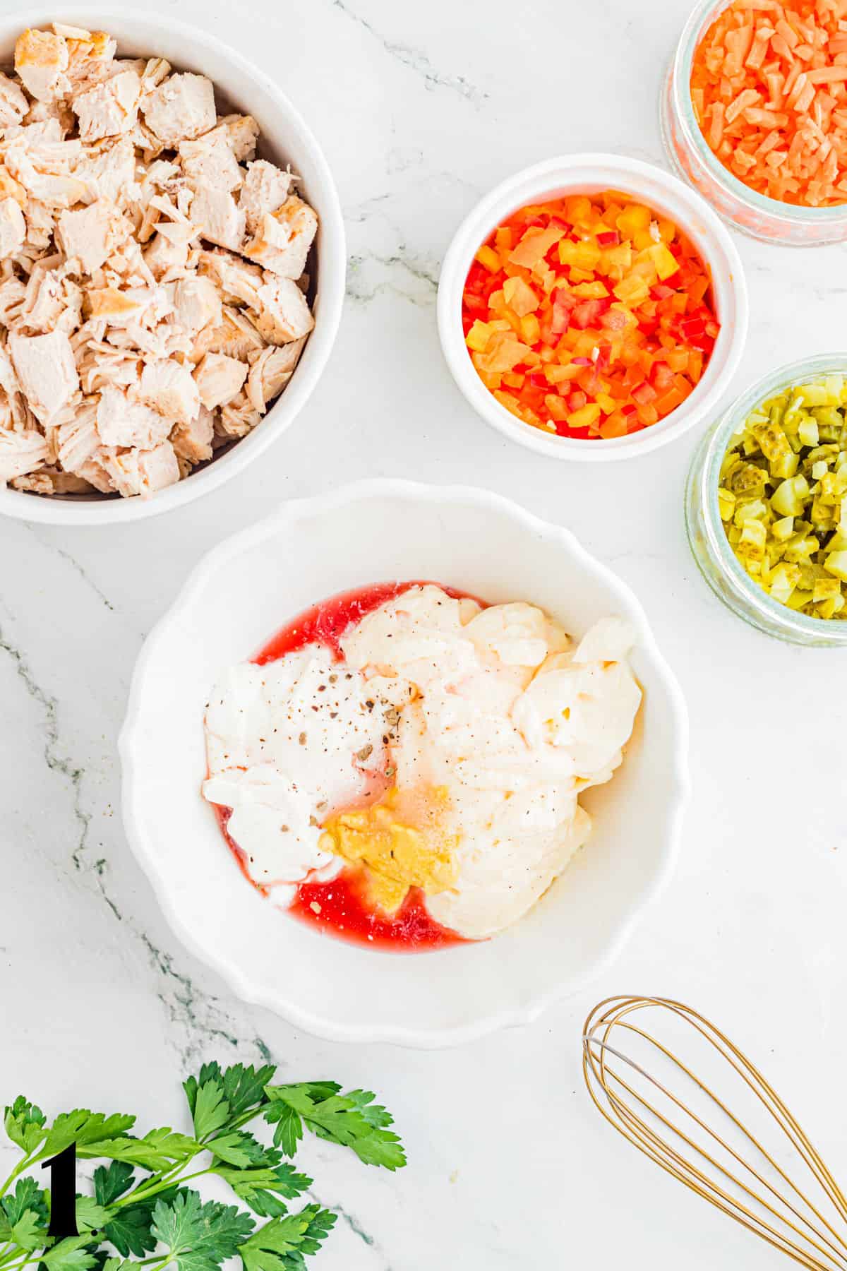 How to Make Macaroni Chicken Salad Step 1