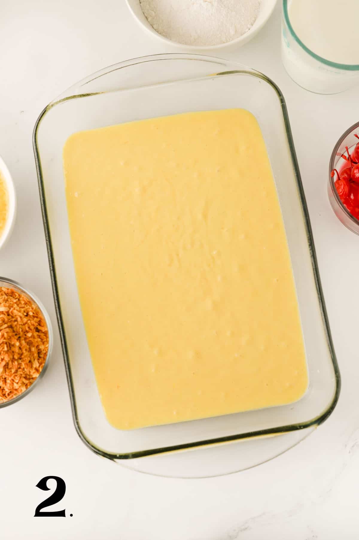 How to Make Pineapple Poke Cake Step 2