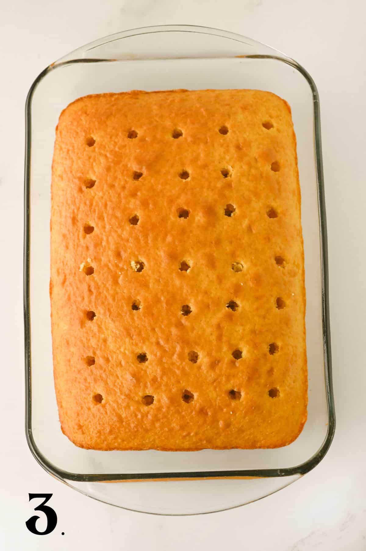 How to Make Pineapple Poke Cake Step 3