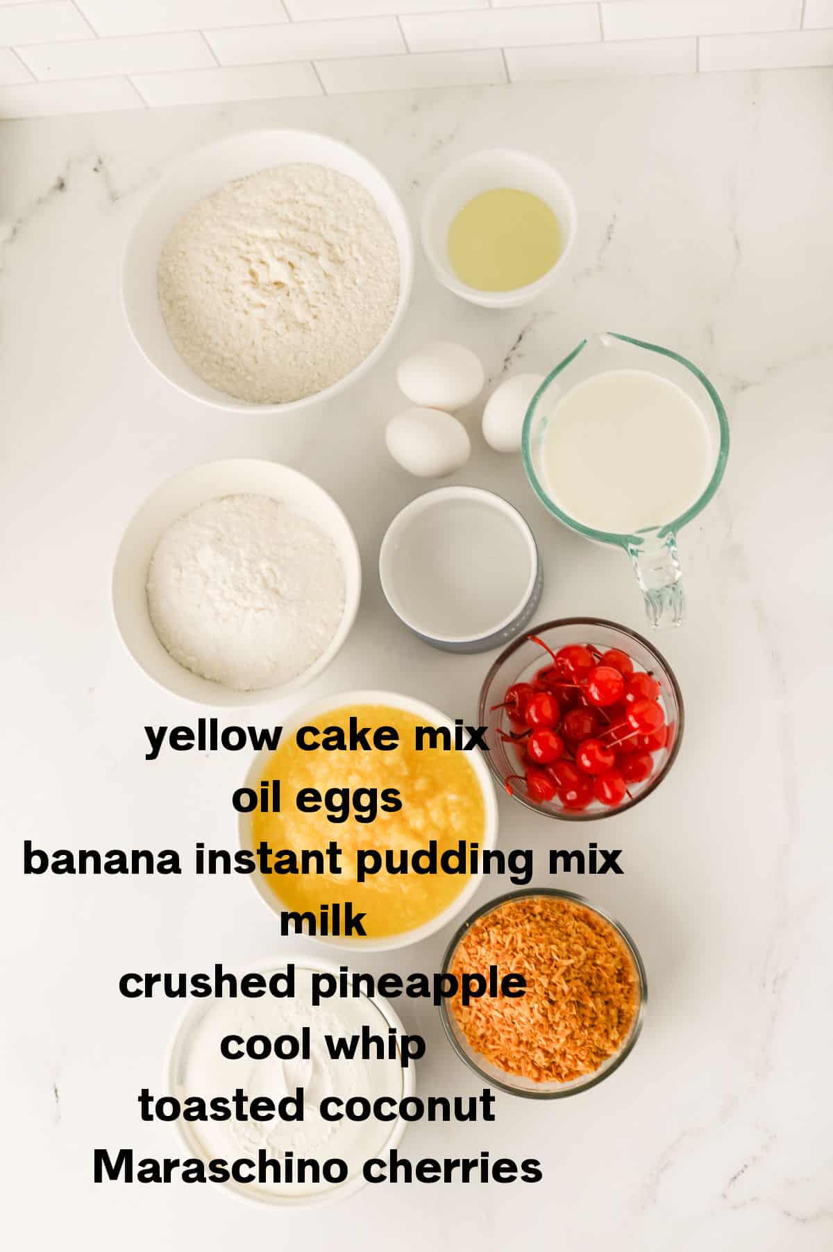 Pineapple Poke Cake Ingredients