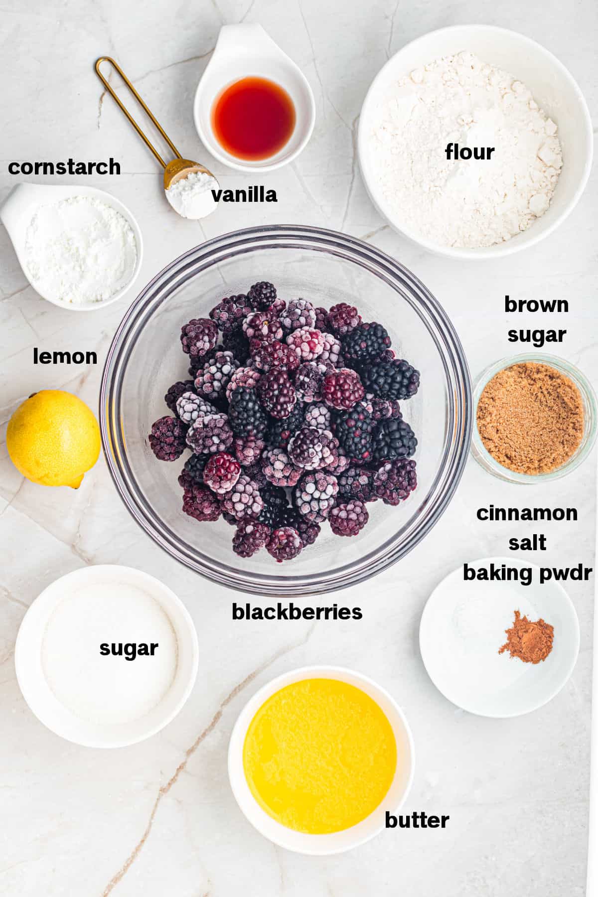 Blackberry Cobbler Ingredients