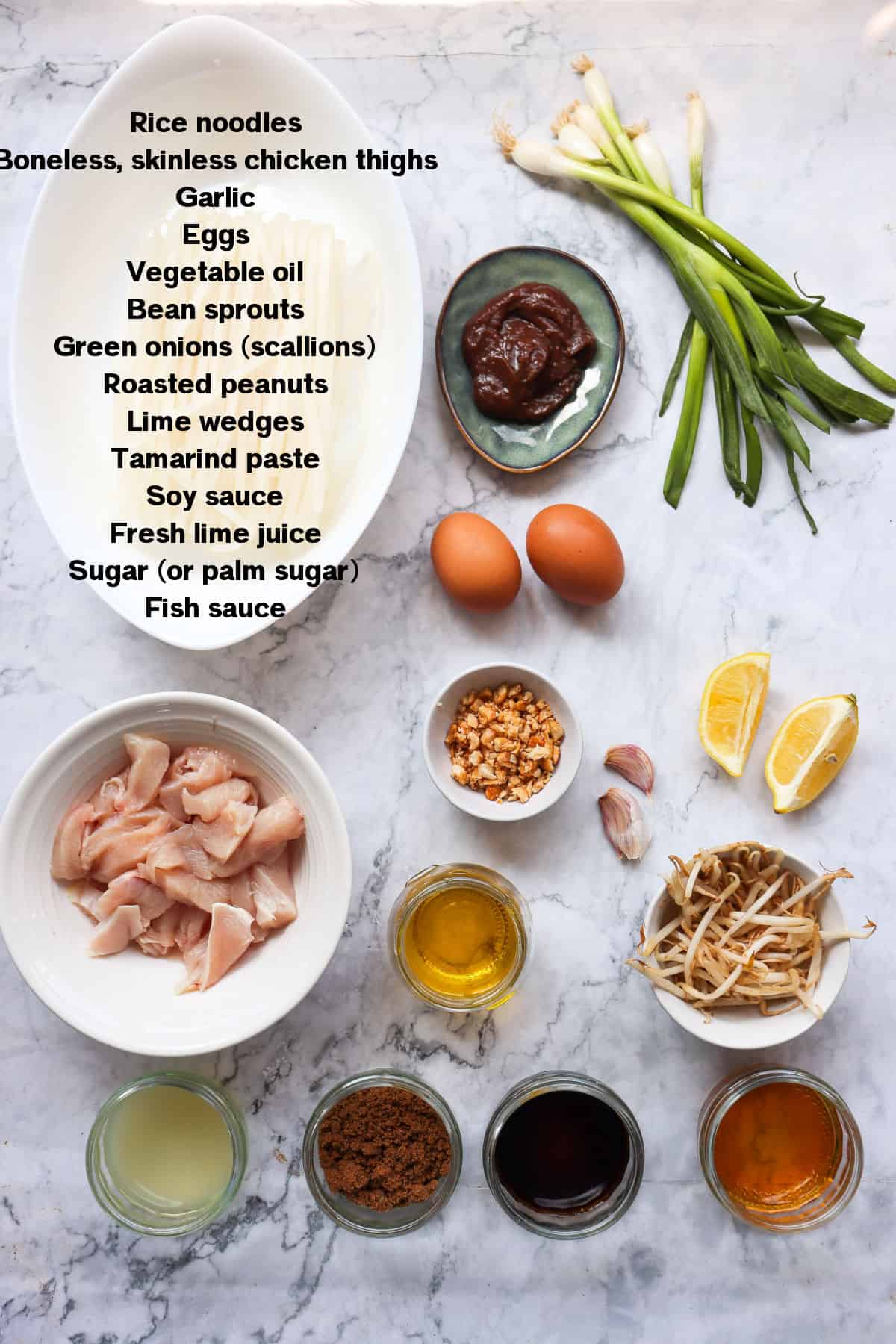 Chicken Pad Thai Ingrdients