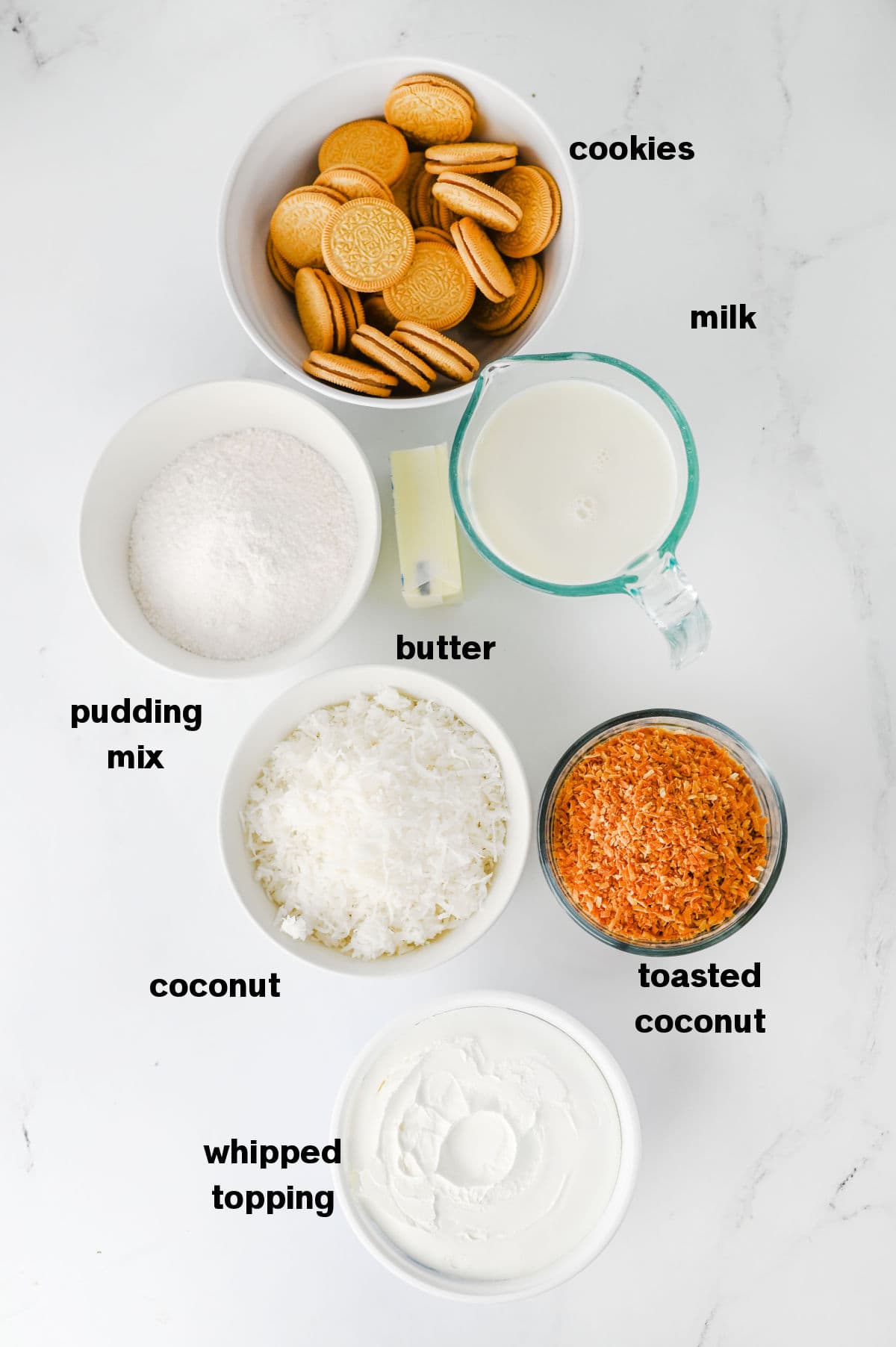 Coconut Cream Pie Ingredients