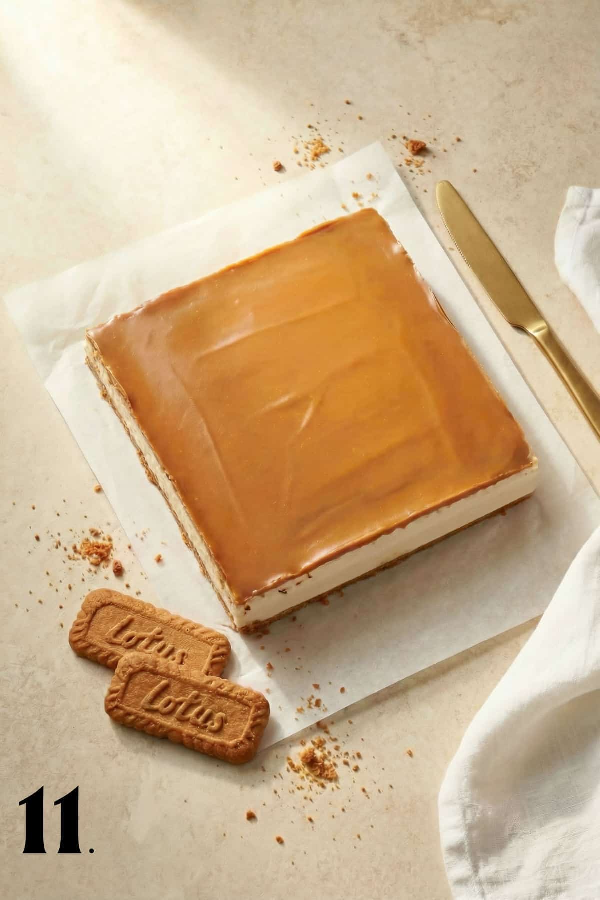 How to Make Biscoff Cheesecake Bars Step 11