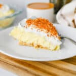 Slice of No Bake Coconut Cream Poe
