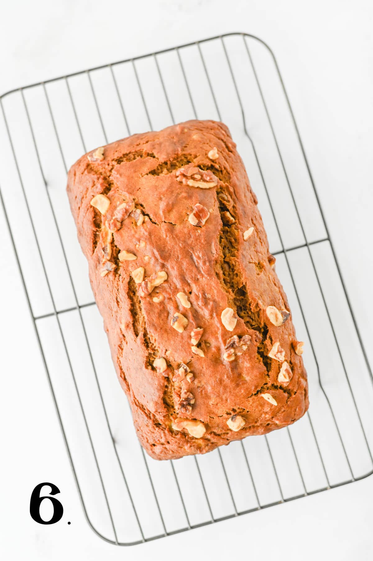How to Make Pumpkin Banana Bread Step 6 - colling on wire rack.
