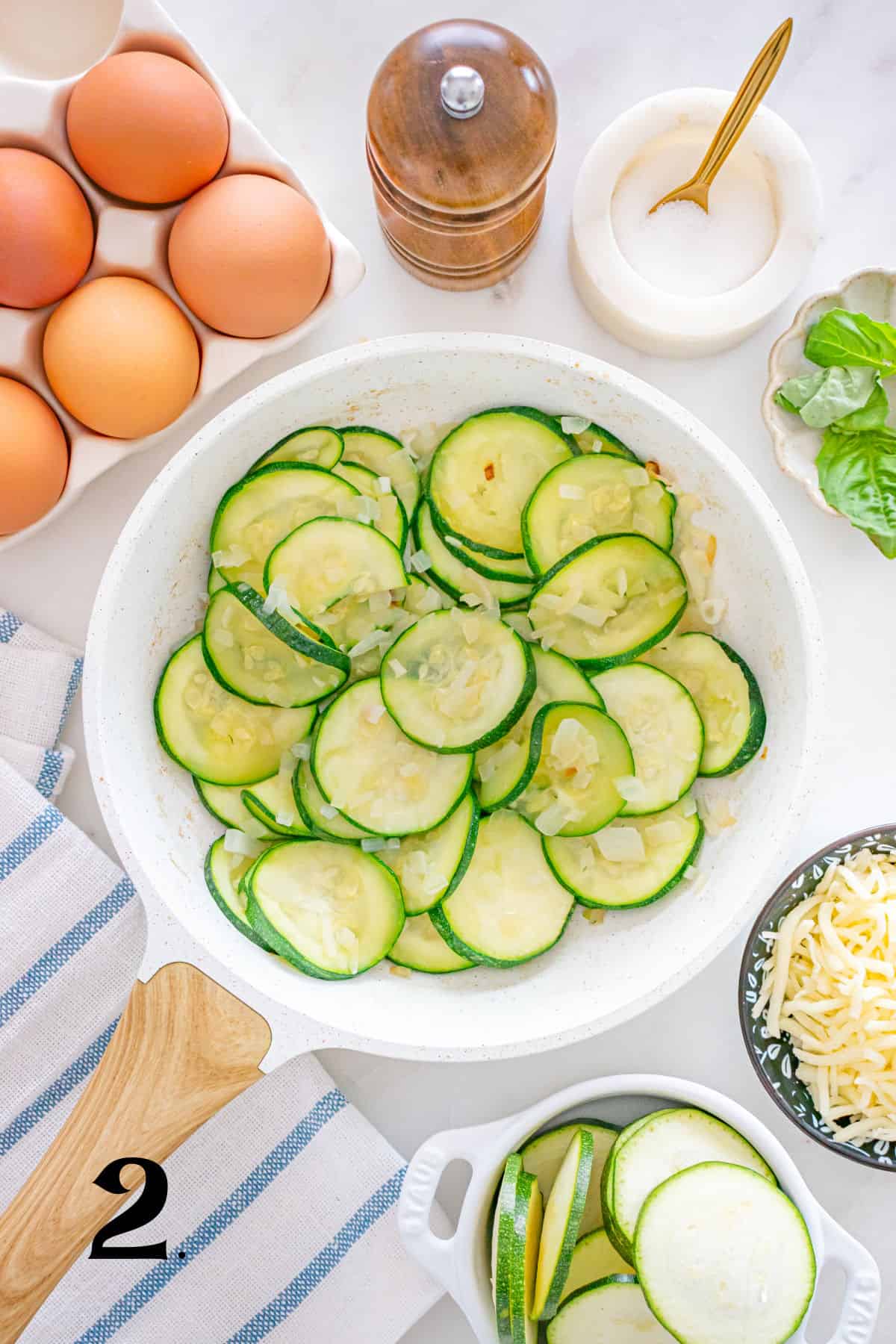 How to Make Zucchini Quiche Step 2