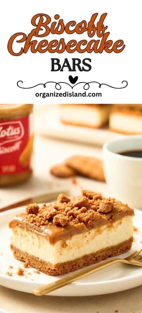 No Bake Biscoff Cheesecake Bars