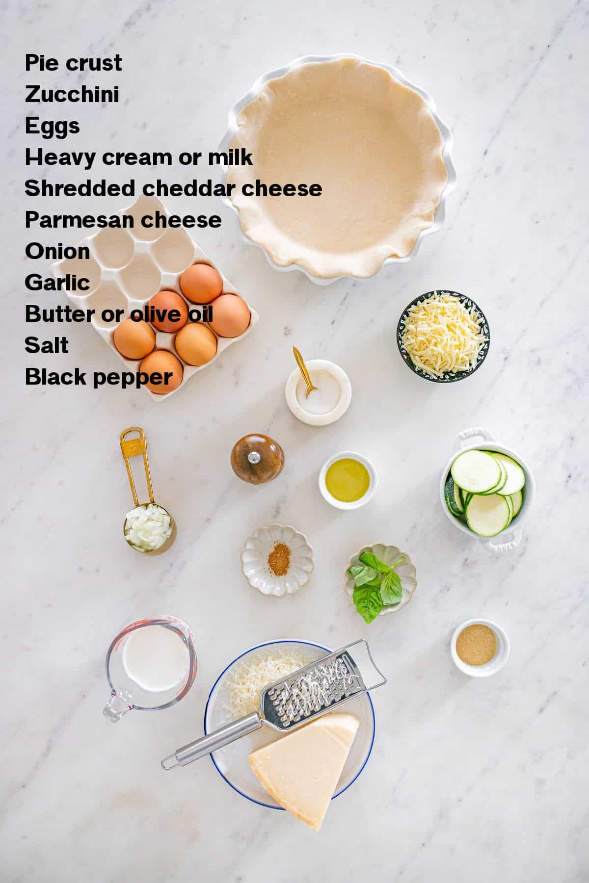 Zucchini Quiche Ingredients