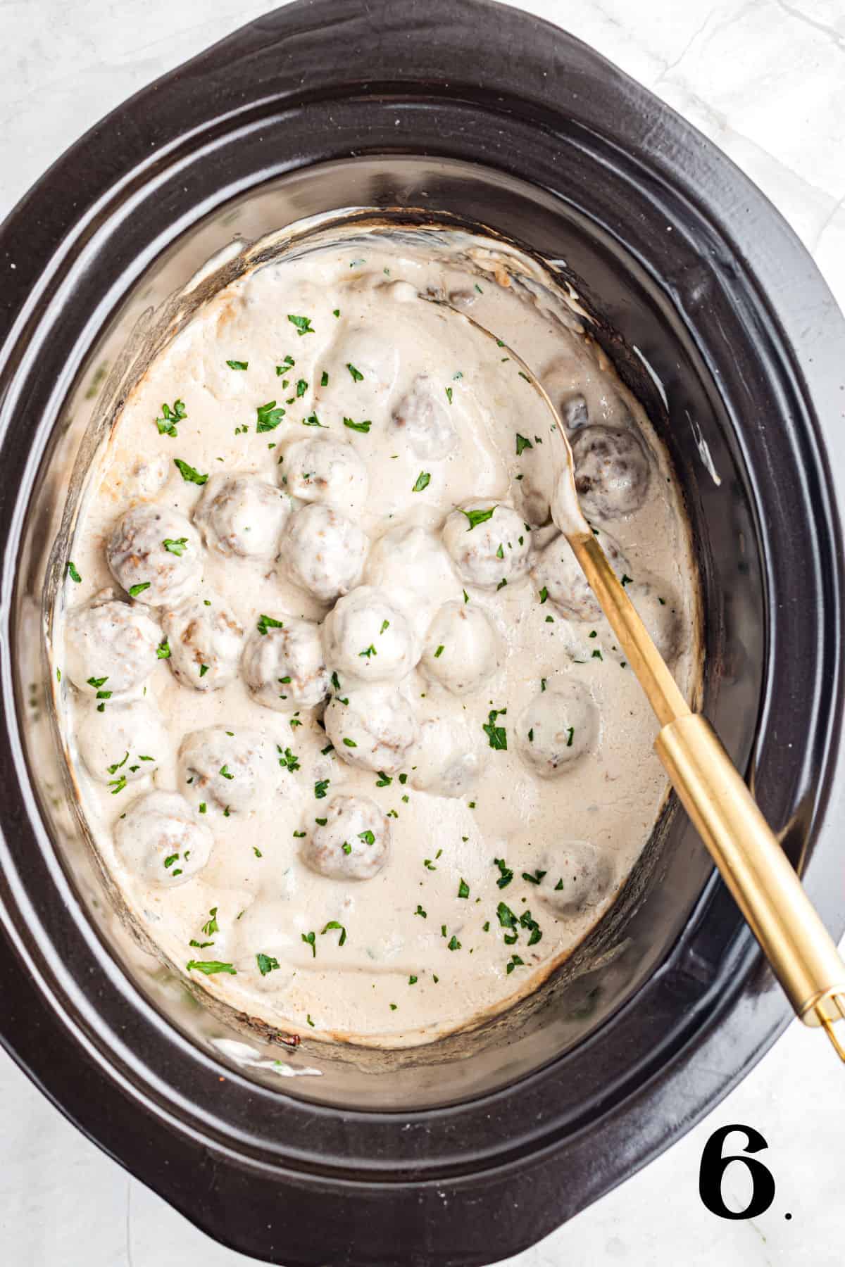 How to Make Crockpot Swedish Meatballs Step 6