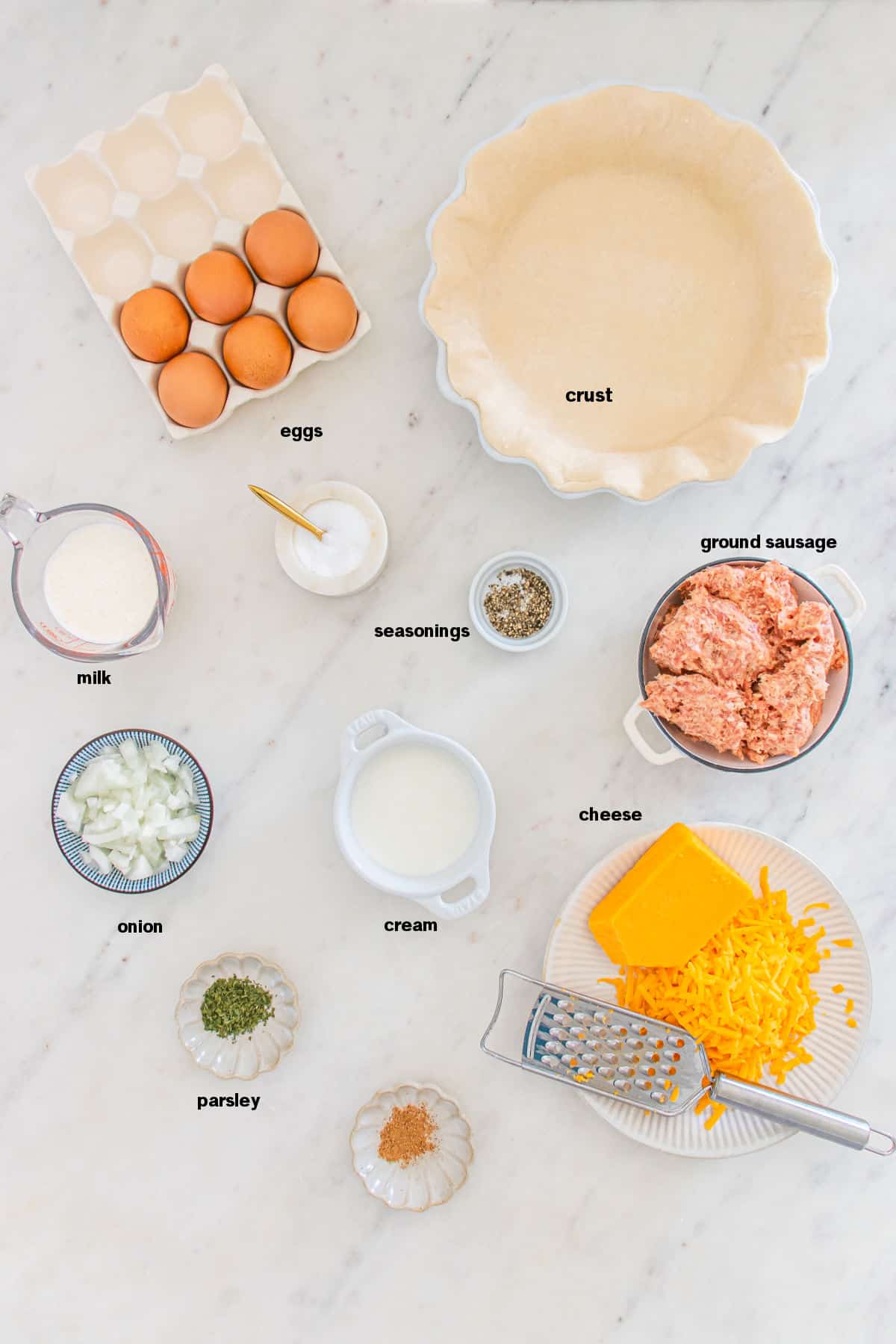 Sausage Quiche Ingredients
