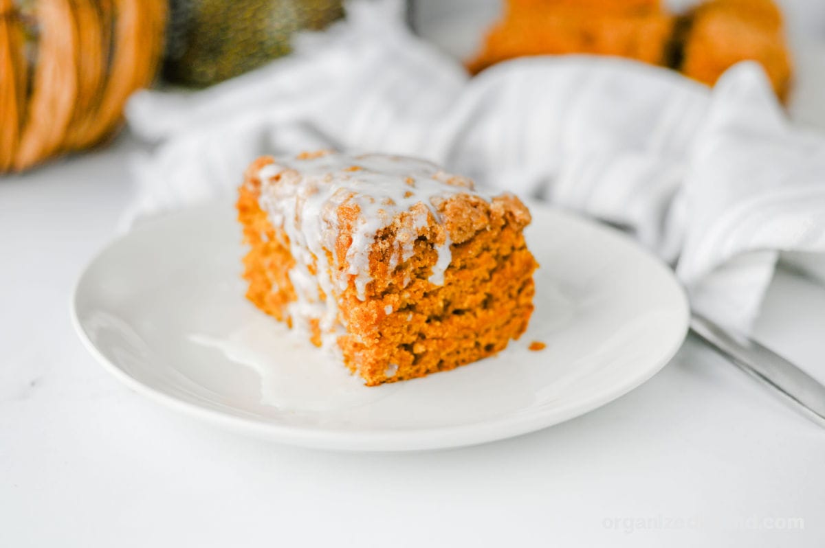 Best Pumpkin Coffee Cake on plate.