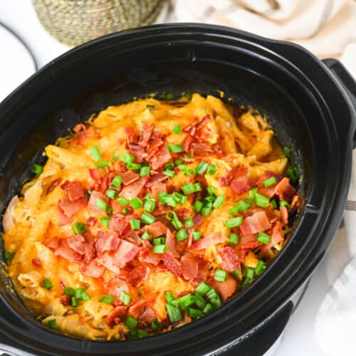 Crockpot Crack Chicken Pasta Recipe Easy in crockpot.