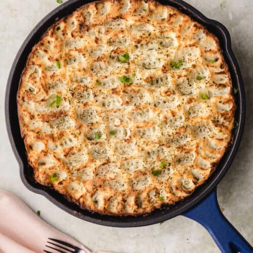 Easy Shepherds Pie in skillet.