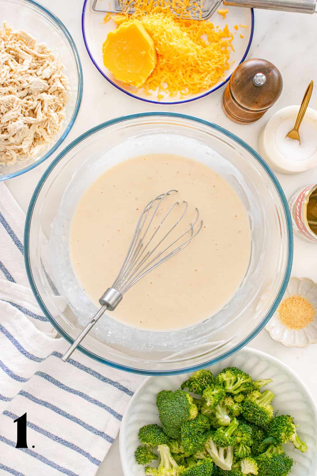 How To Make Chicken Broccoli Noodle Casserole Step 1