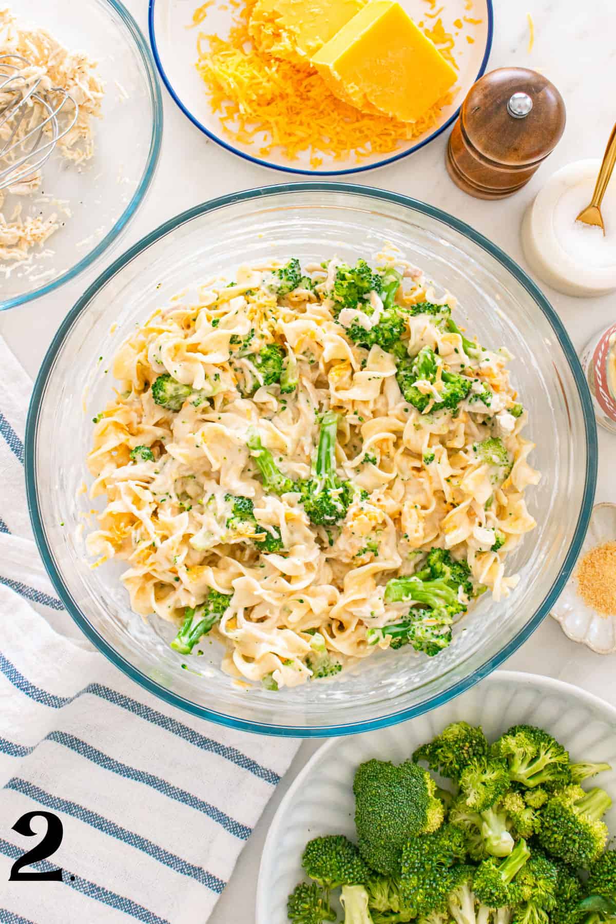 How To Make Chicken Broccoli Noodle Casserole Step 2.