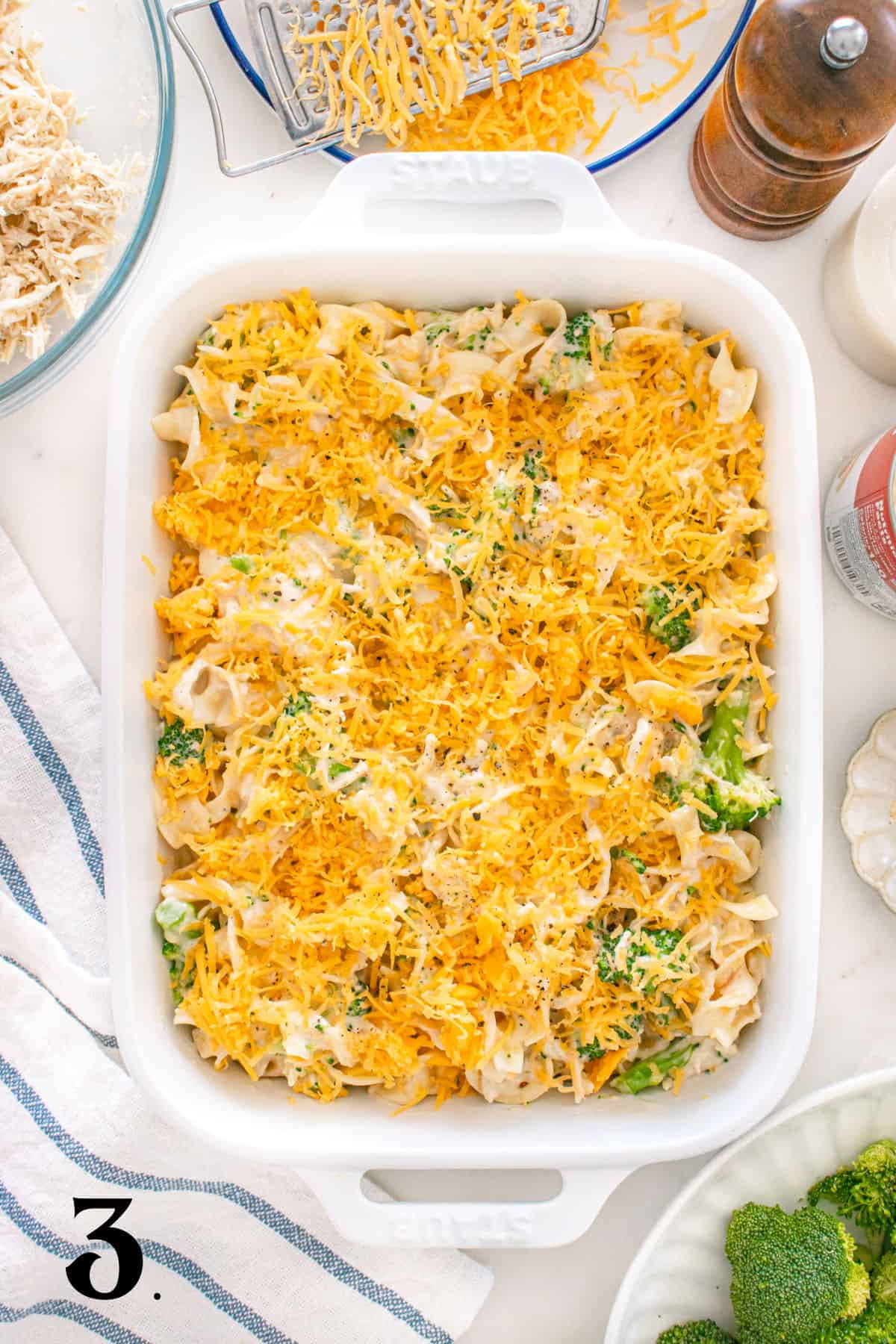 How To Make Chicken Broccoli Noodle Casserole Step 3.