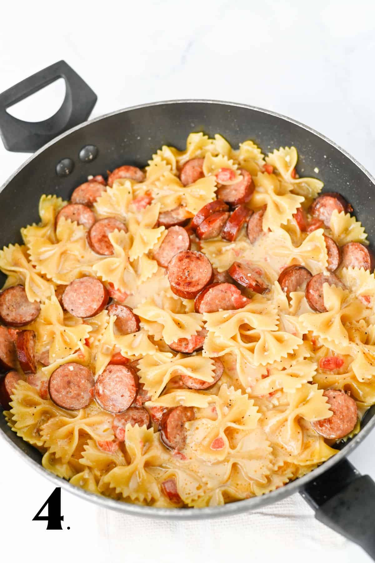 How to Make Cajun Sausage Pasta Step 4