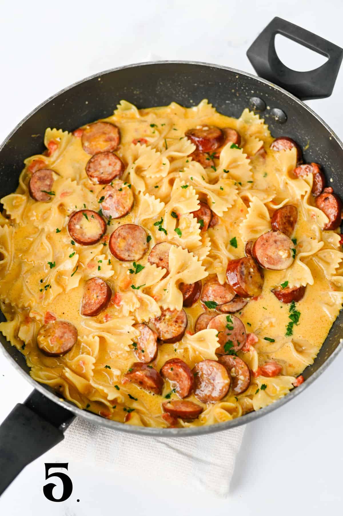 How to Make Cajun Sausage Pasta Step 5