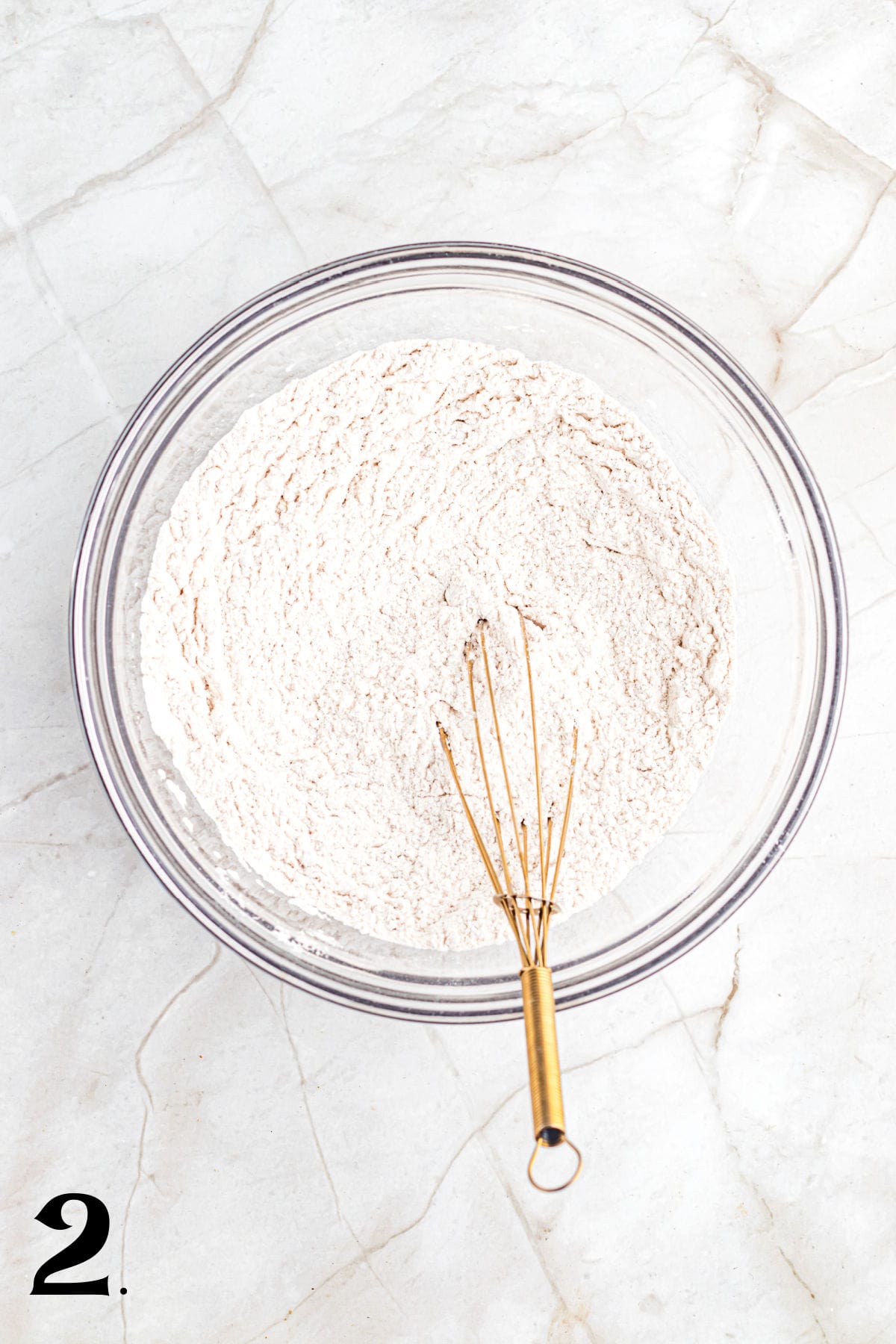 How to Make Pecan Maple Scones - Step 2 mixing dry ingredients.