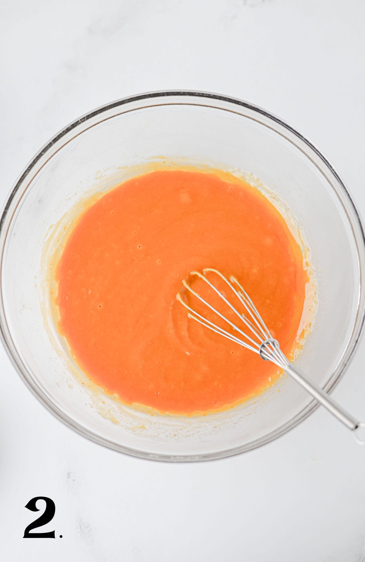 How to Make Pumpkin Coffee Cake Step 2 adding pumpkin puree.