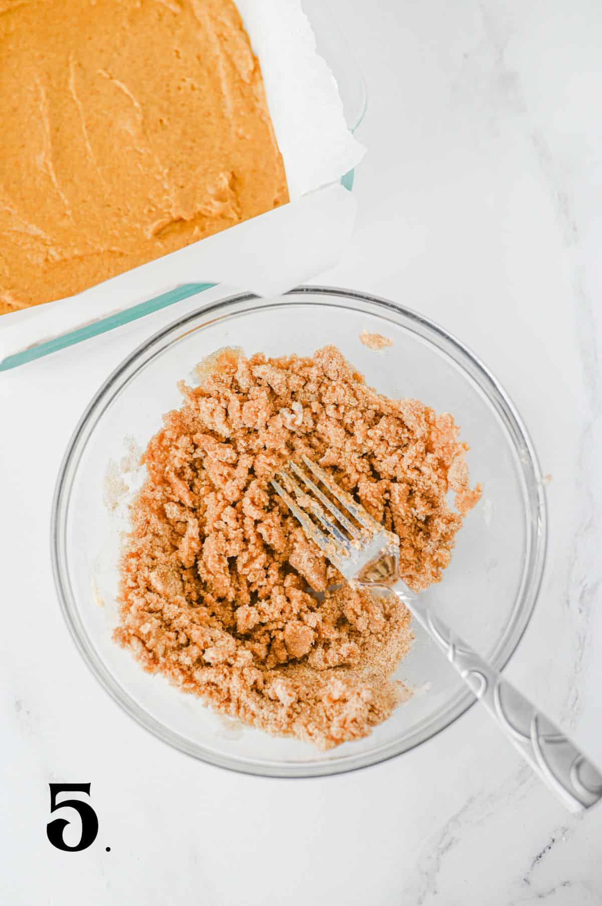 ow to Make Pumpkin Coffee Cake Step 5 - making topping.