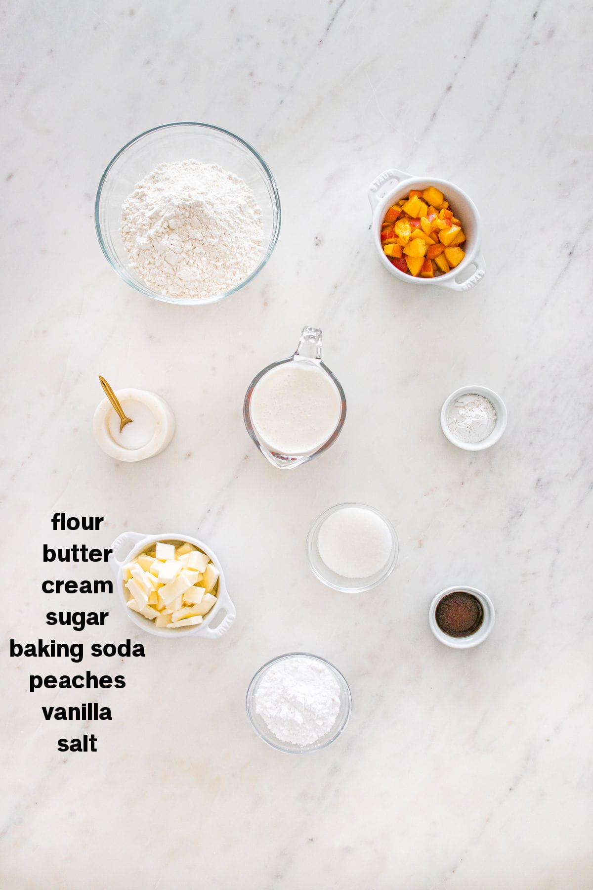 Peach Scones Ingredients