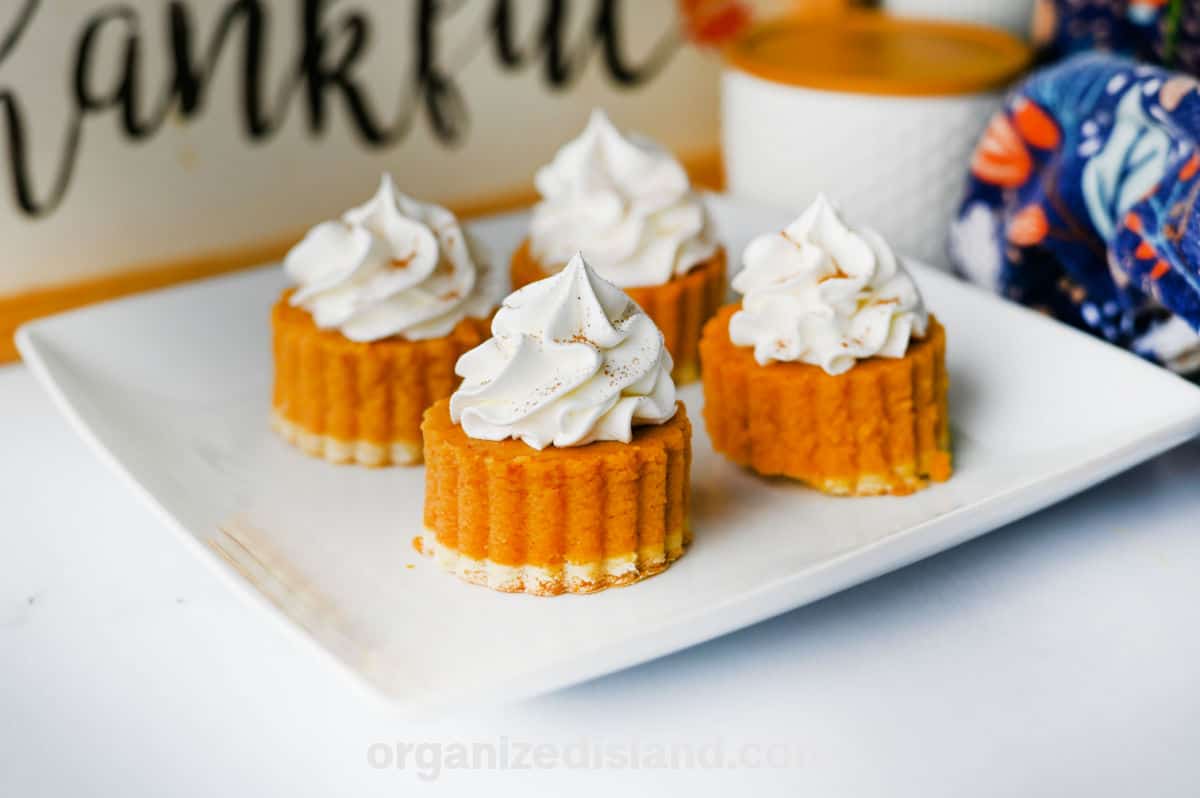 Best Pumpkin Pie Bites on serving try.