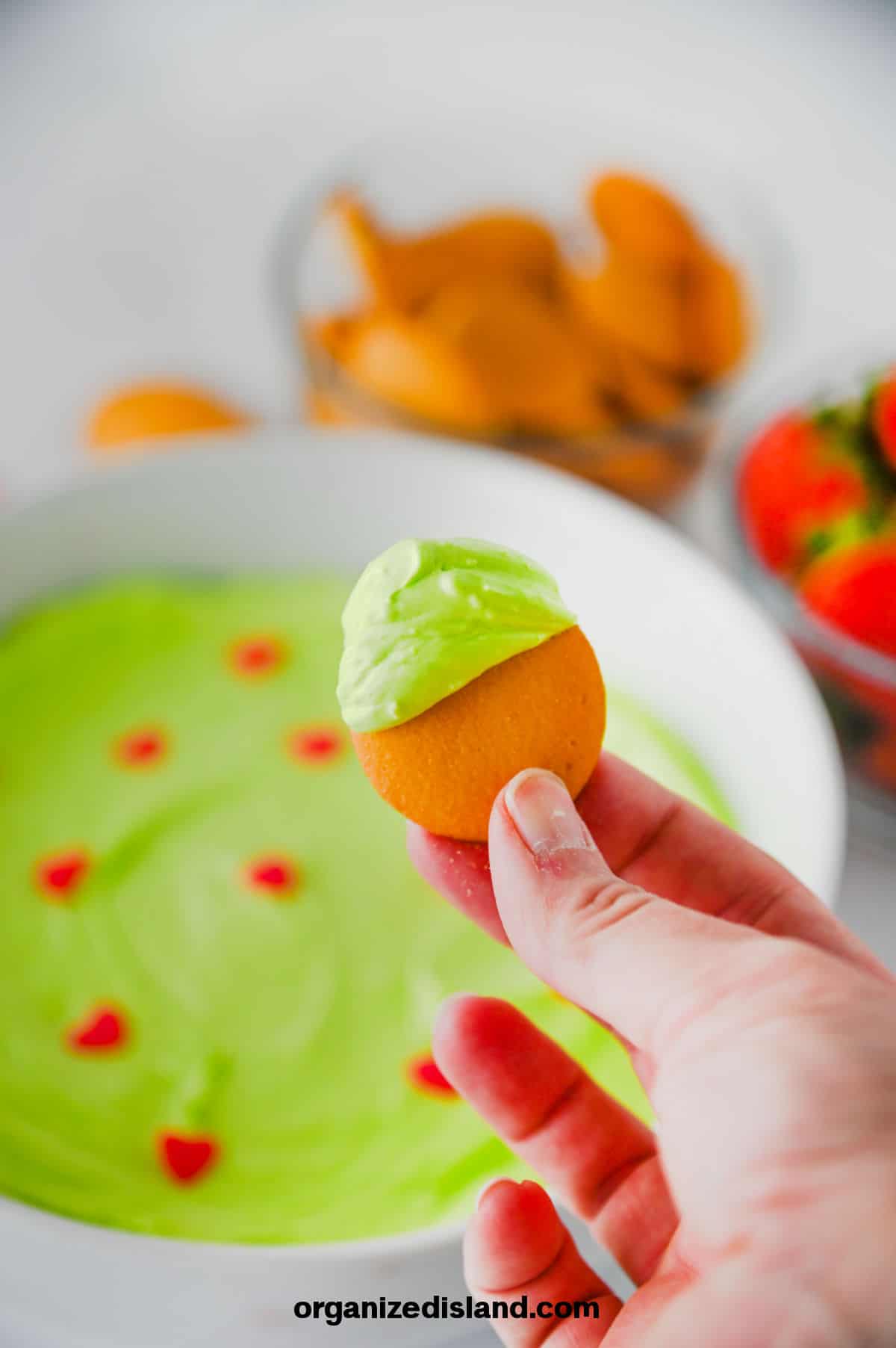 Grinch Cream Cheese Dip