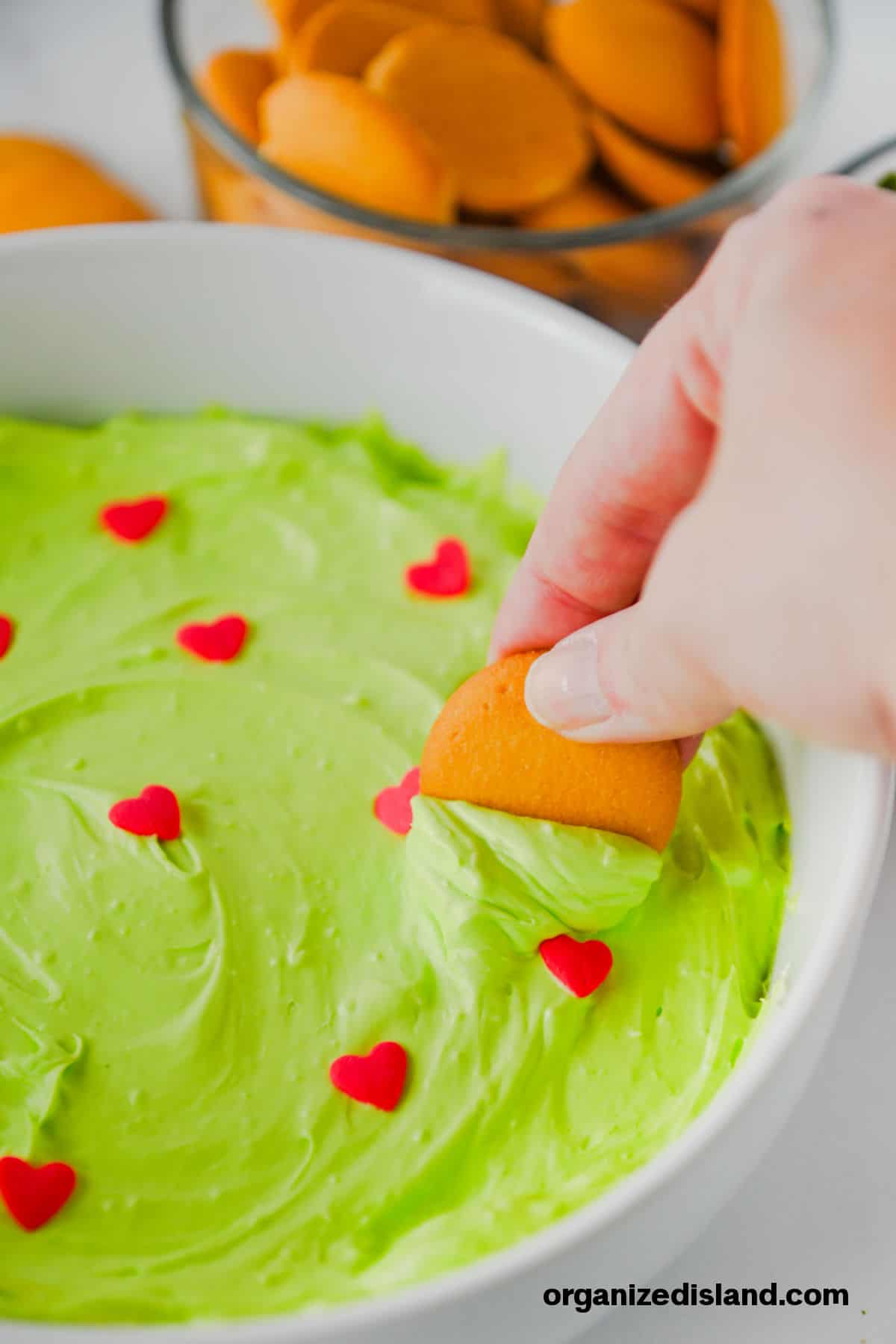 Grinch Dip recipe .
