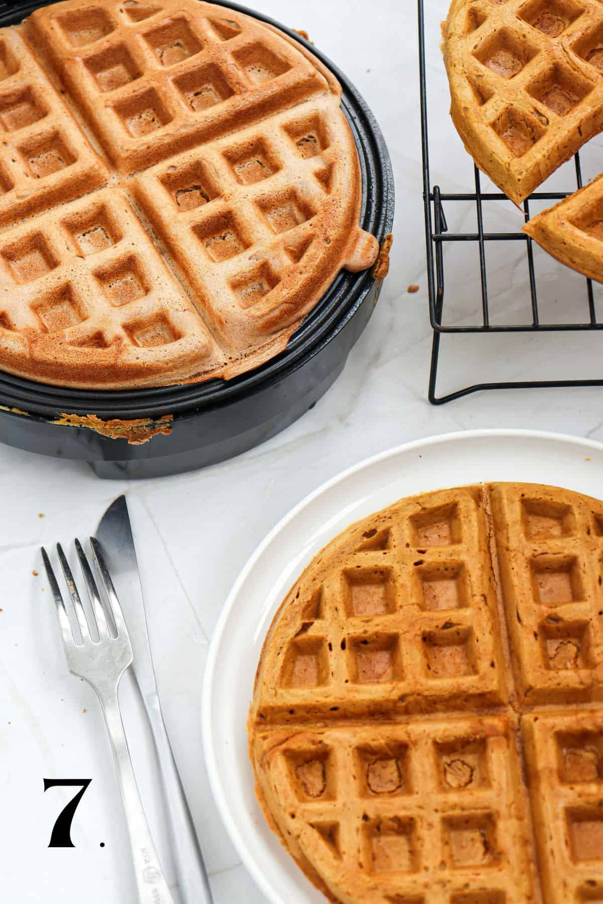 How to Make Pumpkin Waffles Step 7