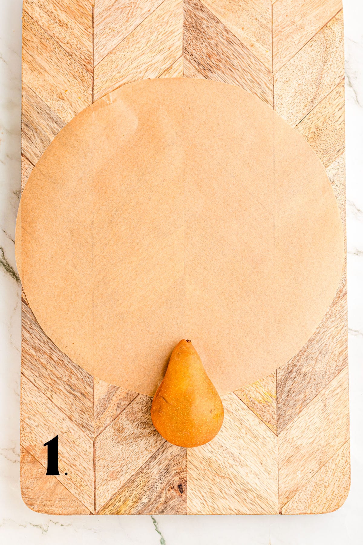 How to Make a Thanksgiving Turkey Charcuterie Board - Step 1 - use parchment paper for guide.