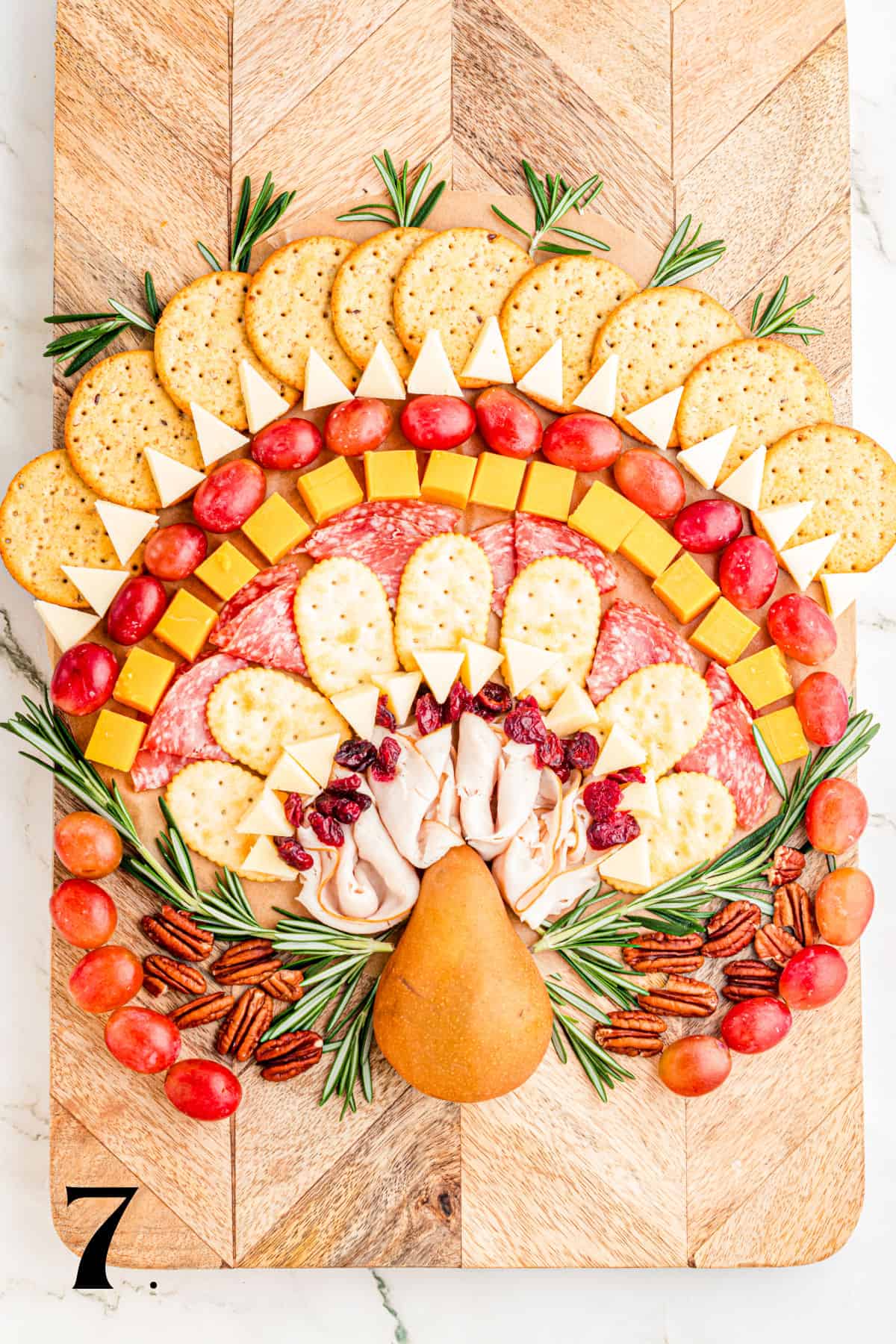 How to Make a Thanksgiving Turkey Charcuterie Board - Step 7.