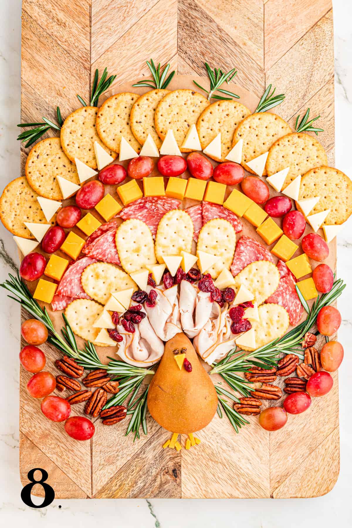 How to Make a Thanksgiving Turkey Charcuterie Board - Step 8