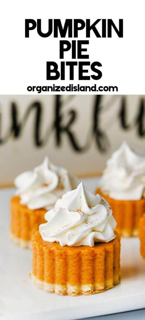 Pumpkin Pie Bites on plate.