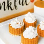 Pumpkin Pie Bites on plate.