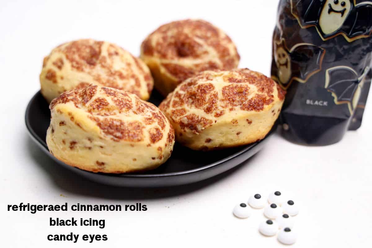 Spider Cinnamon Rolls Ingredients