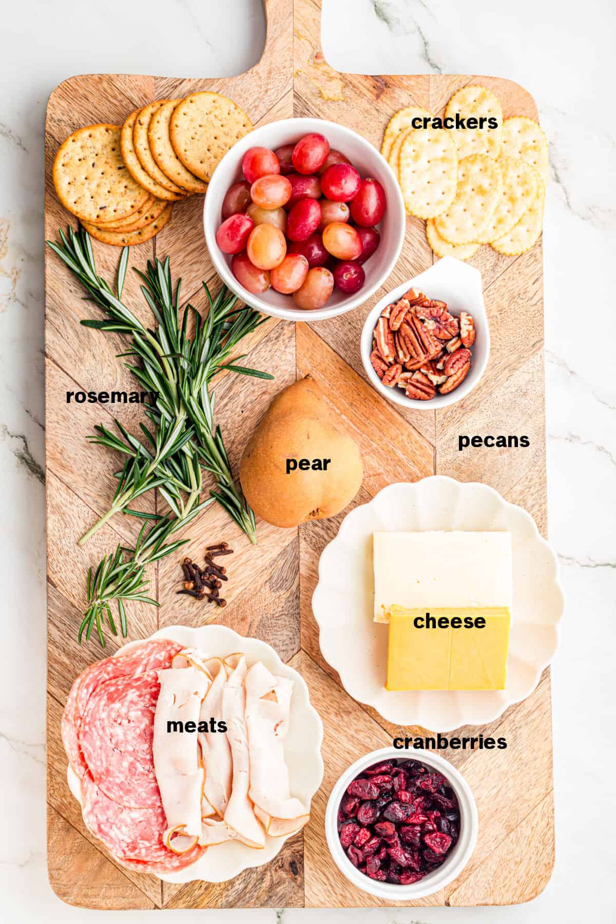 Thanksgiving Charcuterie Board ingredients