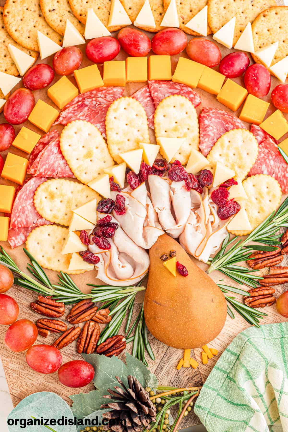 Thanksgiving Turkey Charcuterie Board