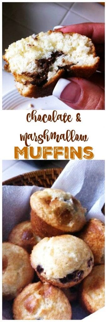 Chocolate and Marshmallow Muffin recipe - perfect for breakfast or lunch box