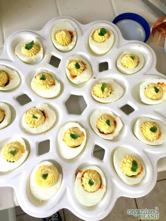 Looking to jazz up your deviled eggs? This Chorizo Deviled egg recipe is easy and tasty!