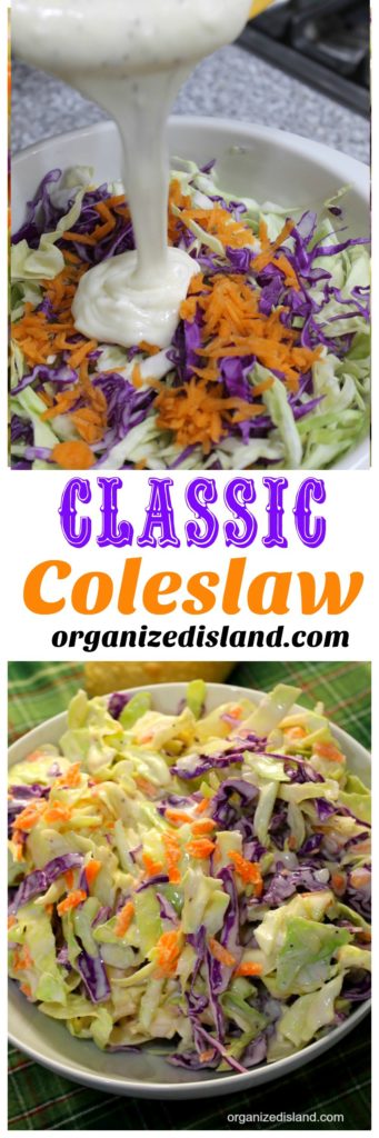 Classic coleslaw recipe with a creamy dressing.