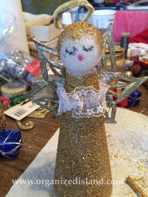 Make this cute angel with dollar store supplies!