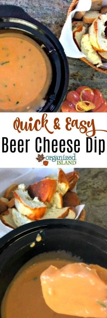 A tasty Beer Cheese Dip Recipe that is a perfect appetizer for game day or tailgating!