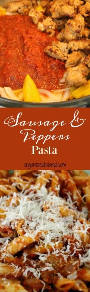 Need a nice meal idea? This sausage and peppers pasta recipe is delicious and flavorful. Made with ground Italians sausage and fresh peppers.