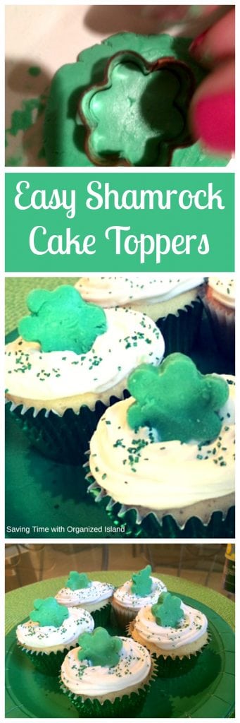 These shamrock cake and cupcake toppers are so easy to make!