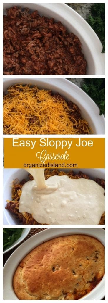 This easy sloppy joe casserole is a comforting and hearty meal option and is easy on the budget too!